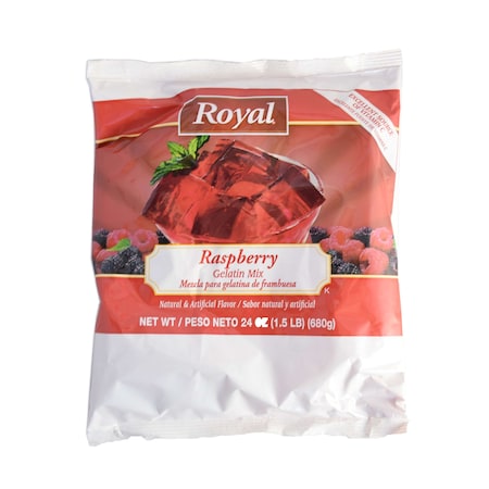Royal Royal Raspberry Gelatin Mix 24 oz., PK12 48105